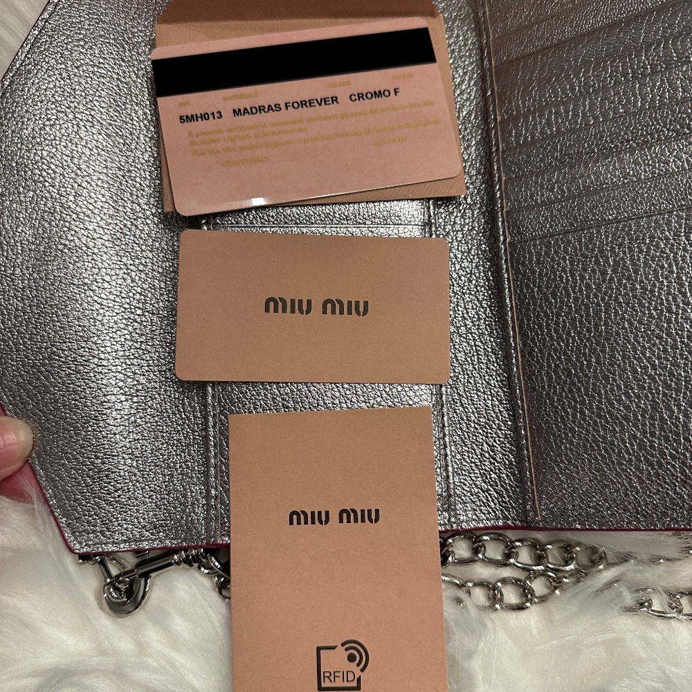 Nib Metallic Silver Miu Miu Wallet - image 6